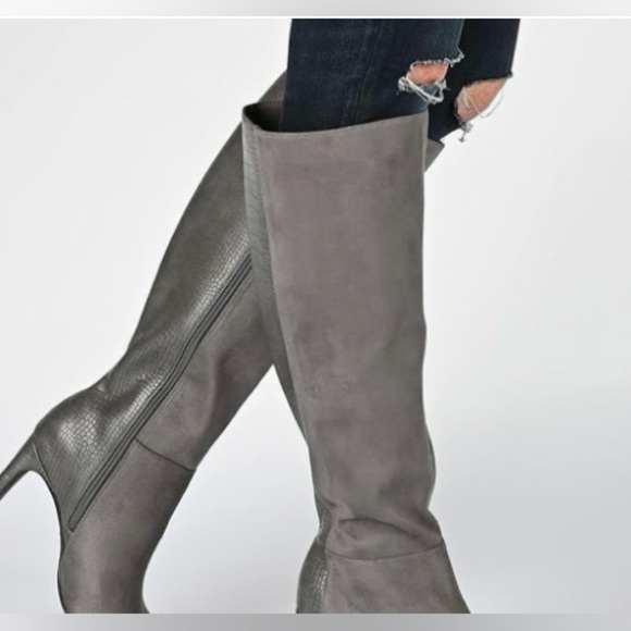 Journee Collection Wide Calf Women’s Boots Size 8.5 - Picture 5 of 12